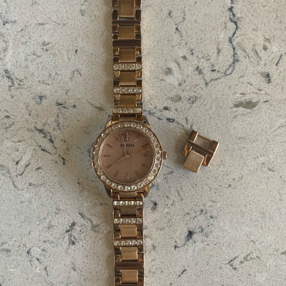 Fossil Jesse Rose-Tone Stainless Steel Watch - Picture 7 of 7